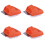 4Pièces Outils Nettoyage Bbq Gril Compacte Orange Polyvalente 4