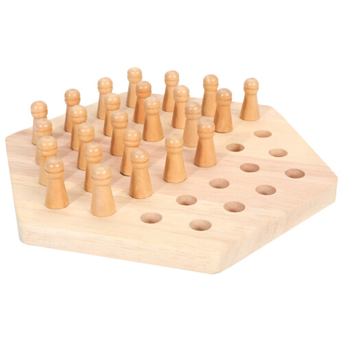 2Ensembles Jeu Mémoire Bois Éducatif Jeu Échecs 1