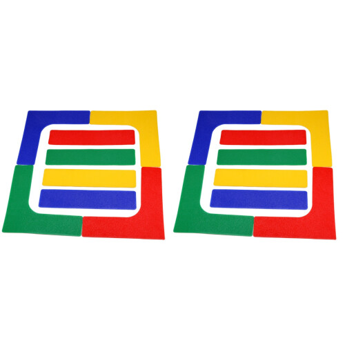 16Pièces Stickers Sol Durable Tennis Basket Multicolores 1