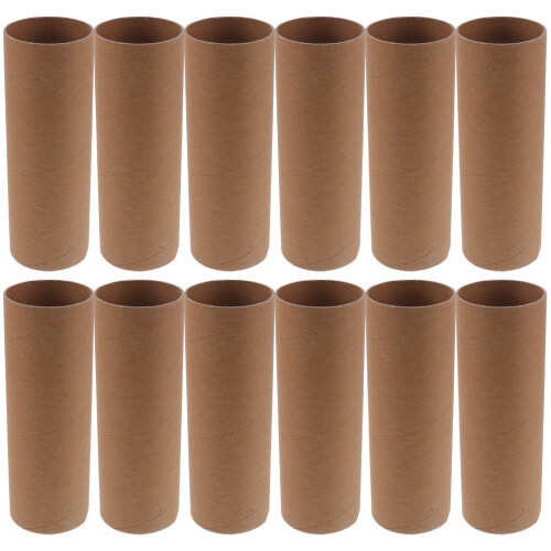 36Pcs Empty Toilet Paper Rolls DIY Crafts Durable Light Brown