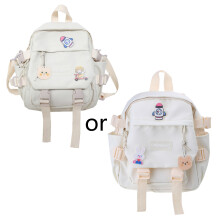 Sac à dos Convertible en Nylon pour femmes, petit-blanc crème