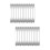 24Pièces Bracelet Bangle Argenté Acier Inoxydable Accessoire DIY 9