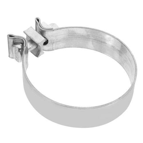 2Pcs Durable Iron Exhaust Clamps Car Modification Silver Exhaust Clips 1