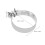 2Pcs Durable Iron Exhaust Clamps Car Modification Silver Exhaust Clips 9