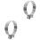 2Pcs Durable Iron Exhaust Clamps Car Modification Silver Exhaust Clips 4