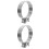 2Pcs Durable Iron Exhaust Clamps Car Modification Silver Exhaust Clips 6