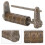 2Pièces Cadenas Sculpté Ancien Style Chinois Portable 11