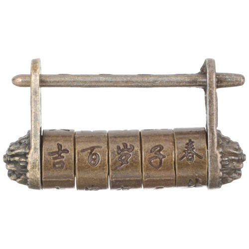 2Pièces Cadenas Sculpté Ancien Style Chinois Portable 1