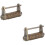 2Pièces Cadenas Sculpté Ancien Style Chinois Portable 8