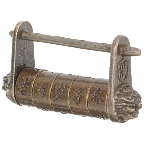 2Pièces Cadenas Sculpté Ancien Style Chinois Portable 2