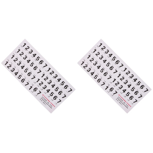 2Ensembles Stickers Numérotés Blancs Pour Clavier De Piano 2