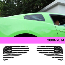2 StüCk PVC-Aufkleber für Auto-Heckdreieck-Fensterverkleidung mit Amerikanischer Flagge für  Mustang 2008-2014