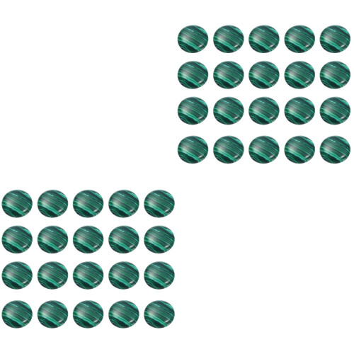 40Pièces Malachite 4Mm Vert Cabochons Pour 2