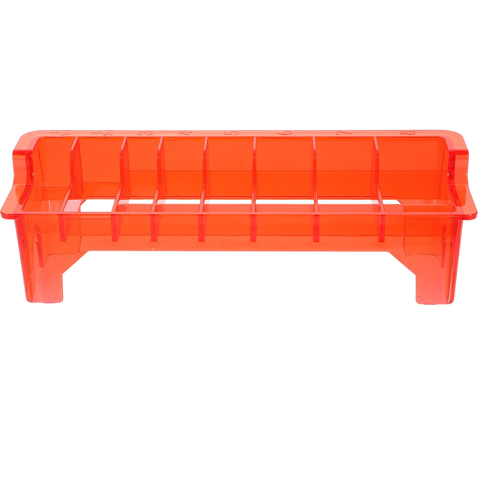 Inoomp 3Pcs Red Clipper Guard Storage Holder Large Capacity Barber Organizer