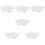 6Pcs White Ceramic Snail Baking Pan Oven Safe Barbecue Serving Dish 10
