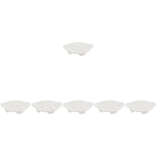 6Pcs White Ceramic Snail Baking Pan Oven Safe Barbecue Serving Dish 2