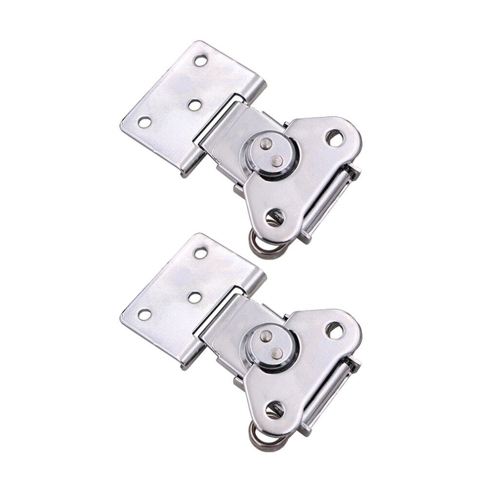 4Pcs Spring Loaded Latches Silver Wooden Box Locks 3601068113472