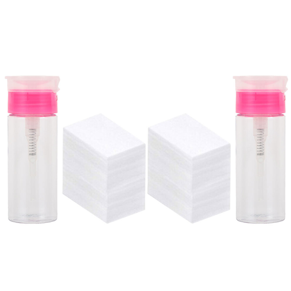 Artibetter 3Sets Empty Pump Bottles Multi Color Nail Polish Remover Dispensers