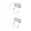 2Pièces Support De Poteau En Acier Durable Argenté Pour Caméra Cctv 2