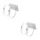 2Pièces Support De Poteau En Acier Durable Argenté Pour Caméra Cctv 5