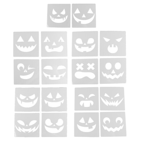 54Pièces Modèles De Peinture Halloween En Pet Pour Enfants 1