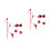 2Set Set Rosso in Cotone Per Gatti Decorazione E Gioco 5