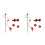 2Set Set Rosso in Cotone Per Gatti Decorazione E Gioco 8