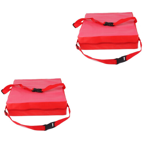 2Pz Cuscino Seggiola Bambini Rosso Adattabile Per Casa E Uscite 2