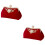 2Pz Pochette Party Rosso Velluto Design Chic E Raffinato 6