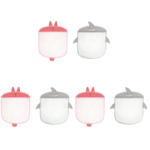 6Pz Borsa Rete Per Appendi Bagno Bianca Stoccaggio Creativo 1