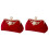 2Pz Pochette Party Rosso Velluto Design Chic E Raffinato 2