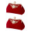 2Pz Pochette Party Rosso Velluto Design Chic E Raffinato 5