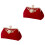 2Pz Pochette Party Rosso Velluto Design Chic E Raffinato 3