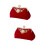 2Pz Pochette Party Rosso Velluto Design Chic E Raffinato 7