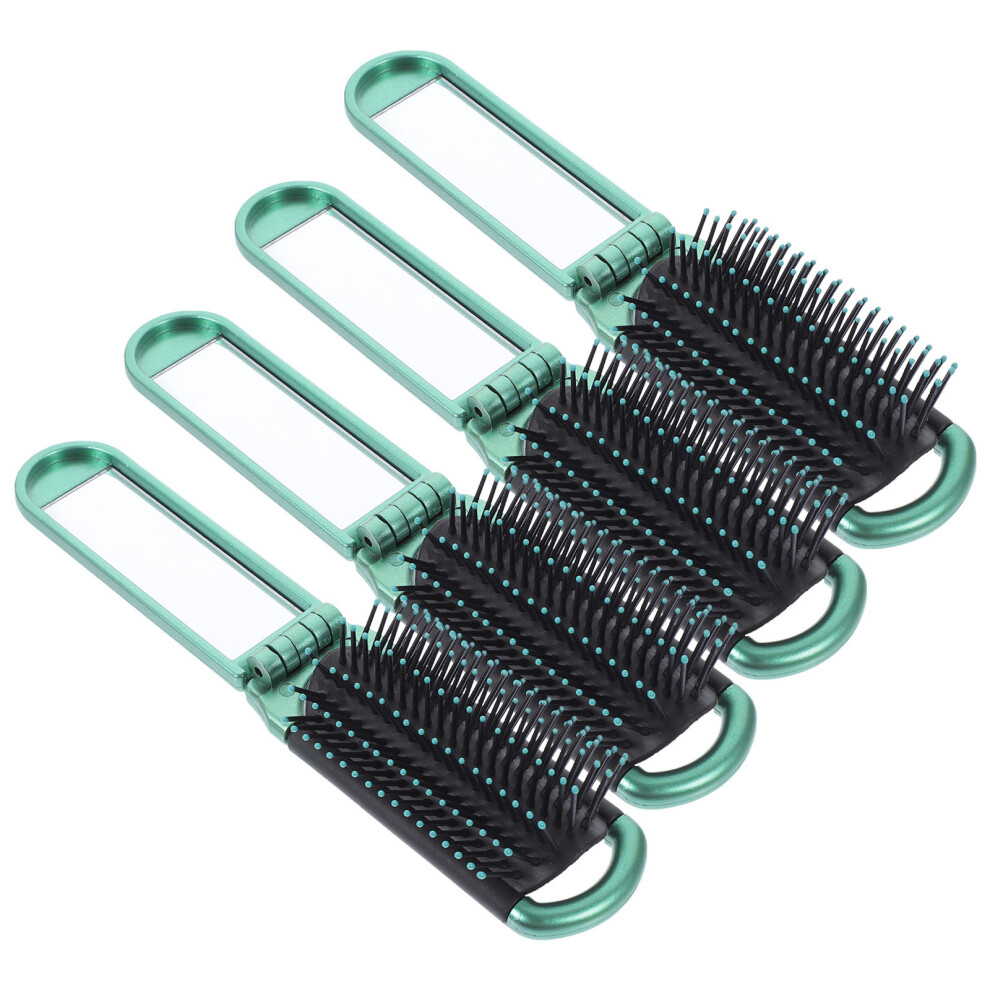 Inoomp Unisex 20Pcs Folding Pocket Comb Mirror Abs Lightweight Foldable Hair Brush