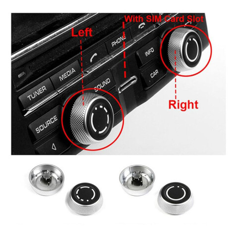 Bouton de Climatisation Console Volume Audio Bouton Radio Bouton de Commutation de Commande pour  Macan  Cayenne 1