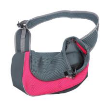 Tracolla regolabile per cani di piccola taglia, in tessuto traspirante, con tasca a zip, design a tripla protezione, leggera e antiscivolo.