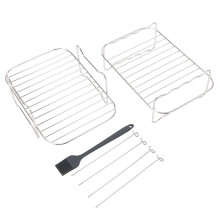 Grelha de aço inoxidável própria para lava-louças, ideal para fritadeira a ar, perfeita para preparar refeições rápidas, perfeita para Ningja