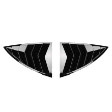 Rear Car Window Shutter Cover for Model Y Juniper Louver Side Vent Trim Triangle Accessorie Bright Black