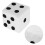 Comfortable White Foot Stool 20x20x20cm Solid Wood & Foam 4