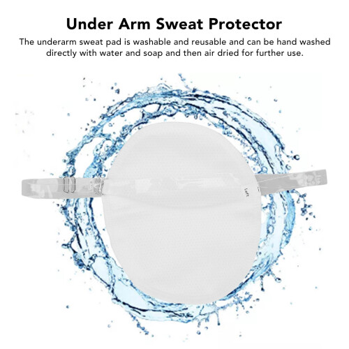 Stay Dry: White Underarm Sweat Absorbers with Shoulder Strap 2