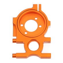 Aluminum Alloy RC Motor Mount with Screws for 1/8 Cars, Orange, 76.5x51.5x8mm