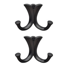 Pack of 2 Door Hook Easy Installation Rustproof for Home-Black
