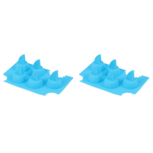 2Stk Eiswürfelformen Haifischflossen Silikon Eiswürfelbehälter 1