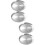 4Stk Snack Dish Barbecue Platte Langlebig Silber 7