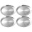 4Stk Snack Dish Barbecue Platte Langlebig Silber 2
