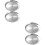 4Stk Snack Dish Barbecue Platte Langlebig Silber 6