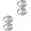 4Stk Snack Dish Barbecue Platte Langlebig Silber 3