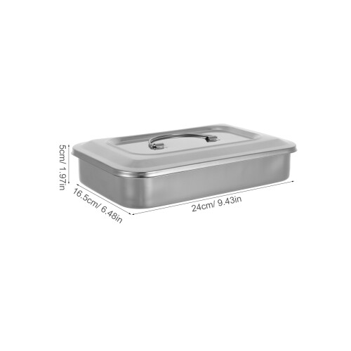 4Stk Sterilisationsbox Silber Maniküre Instrumentenbehälter 1