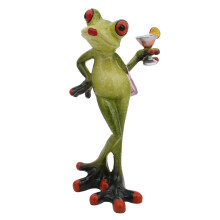 Figurine de grenouilles amusantes en résine, ornement-XX6056